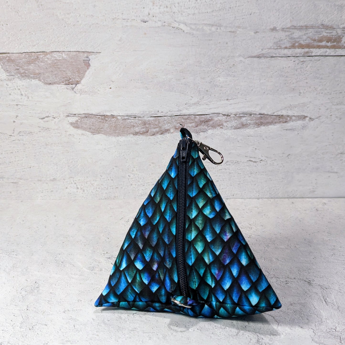 Blue Dragonscale Scherzo Zipper Pouch