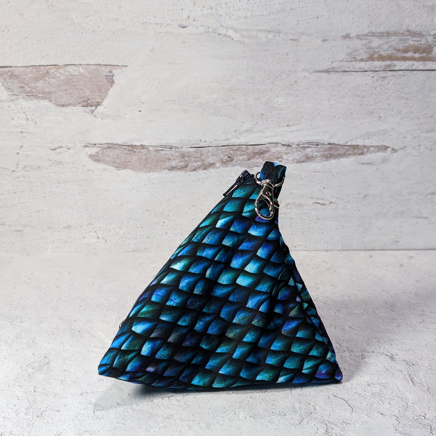 Blue Dragonscale Scherzo Zipper Pouch