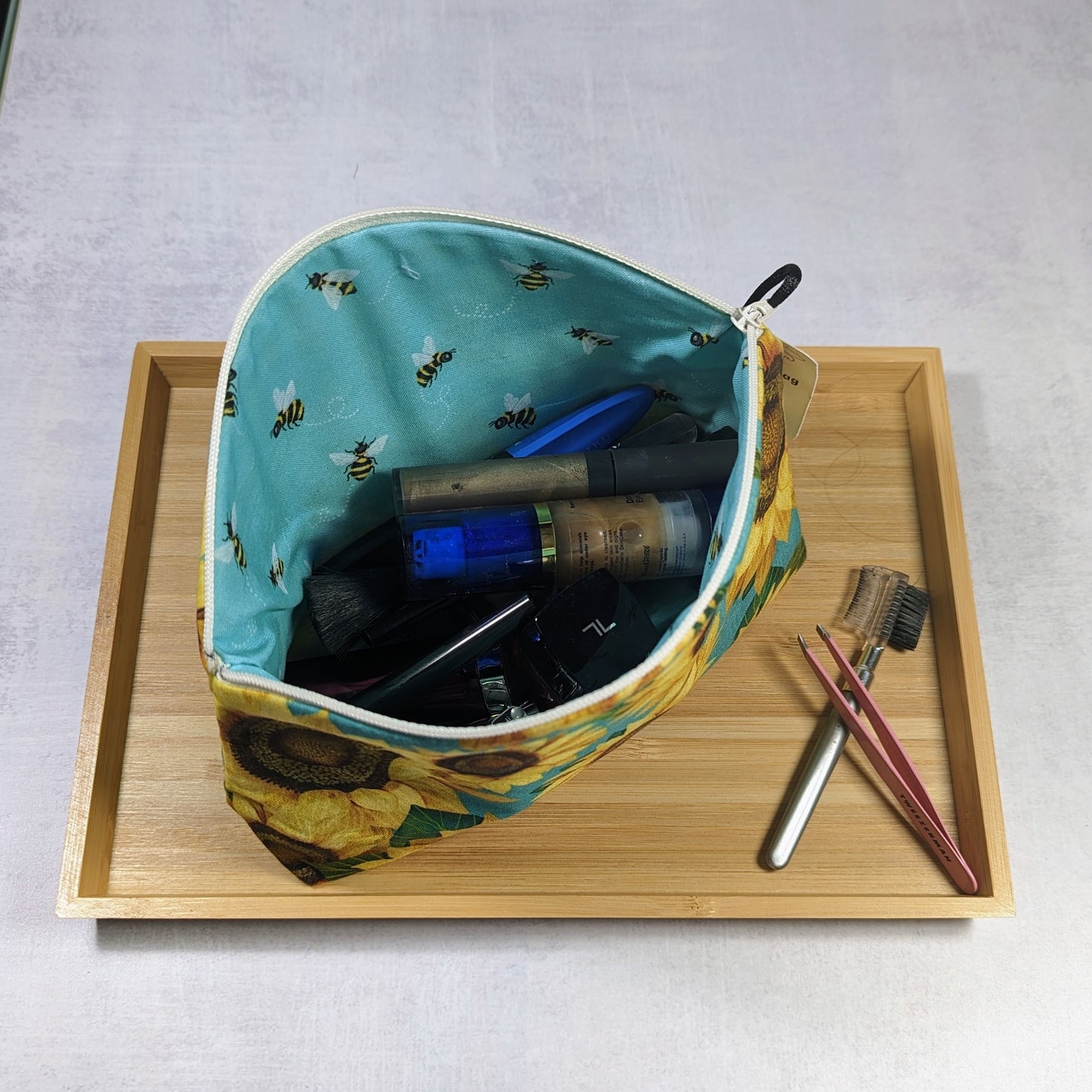 Sunflowers Fermata Makeup and Misc. Bag