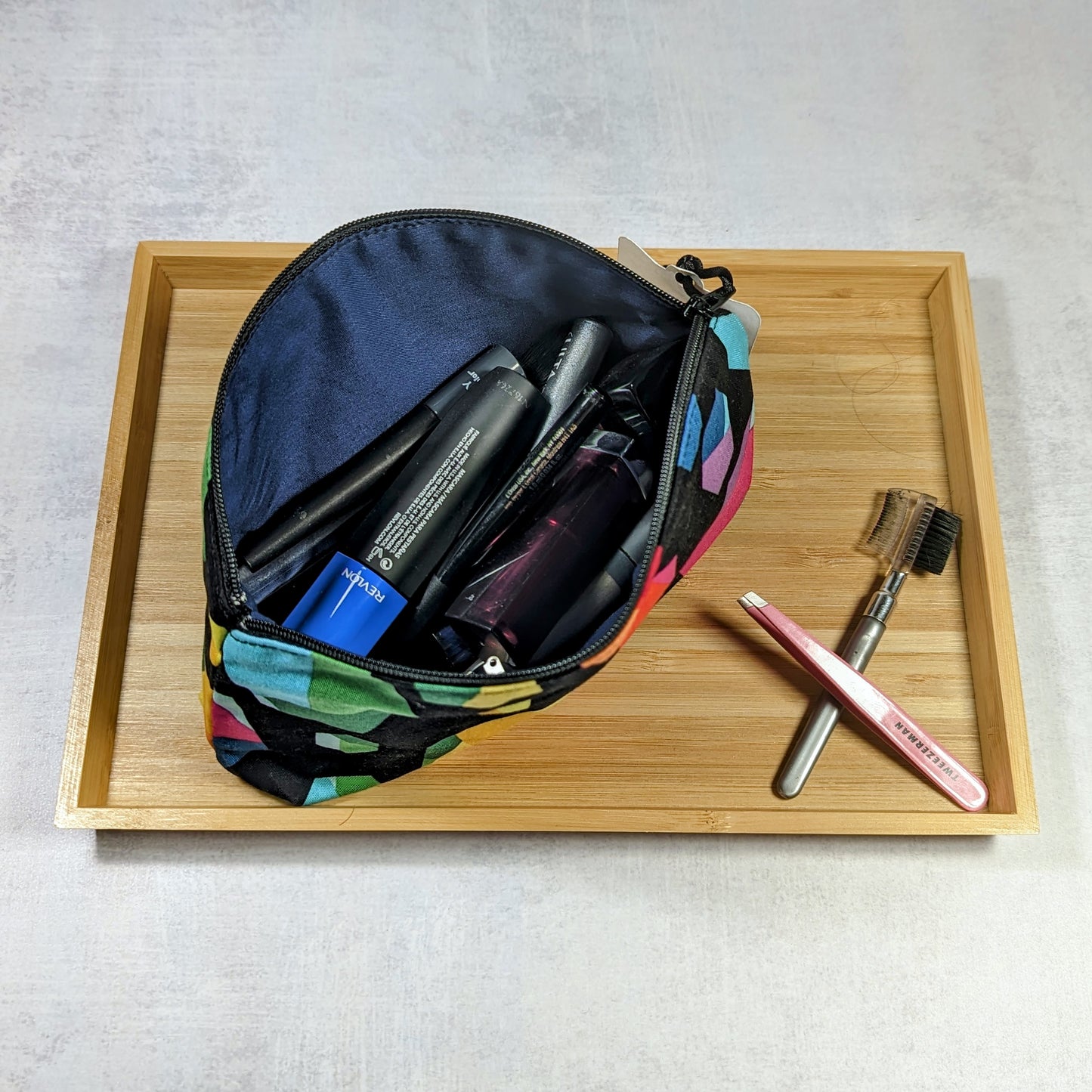 Rainbow Geo Fermata Makeup and Misc. Bag