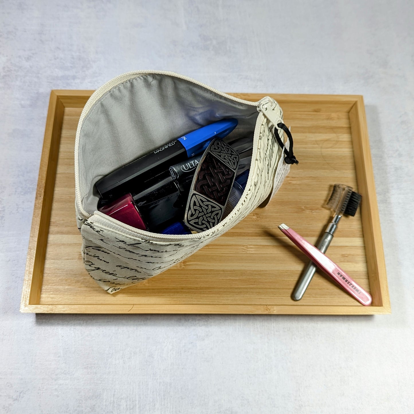 Old Script Fermata Makeup and Misc. Bag