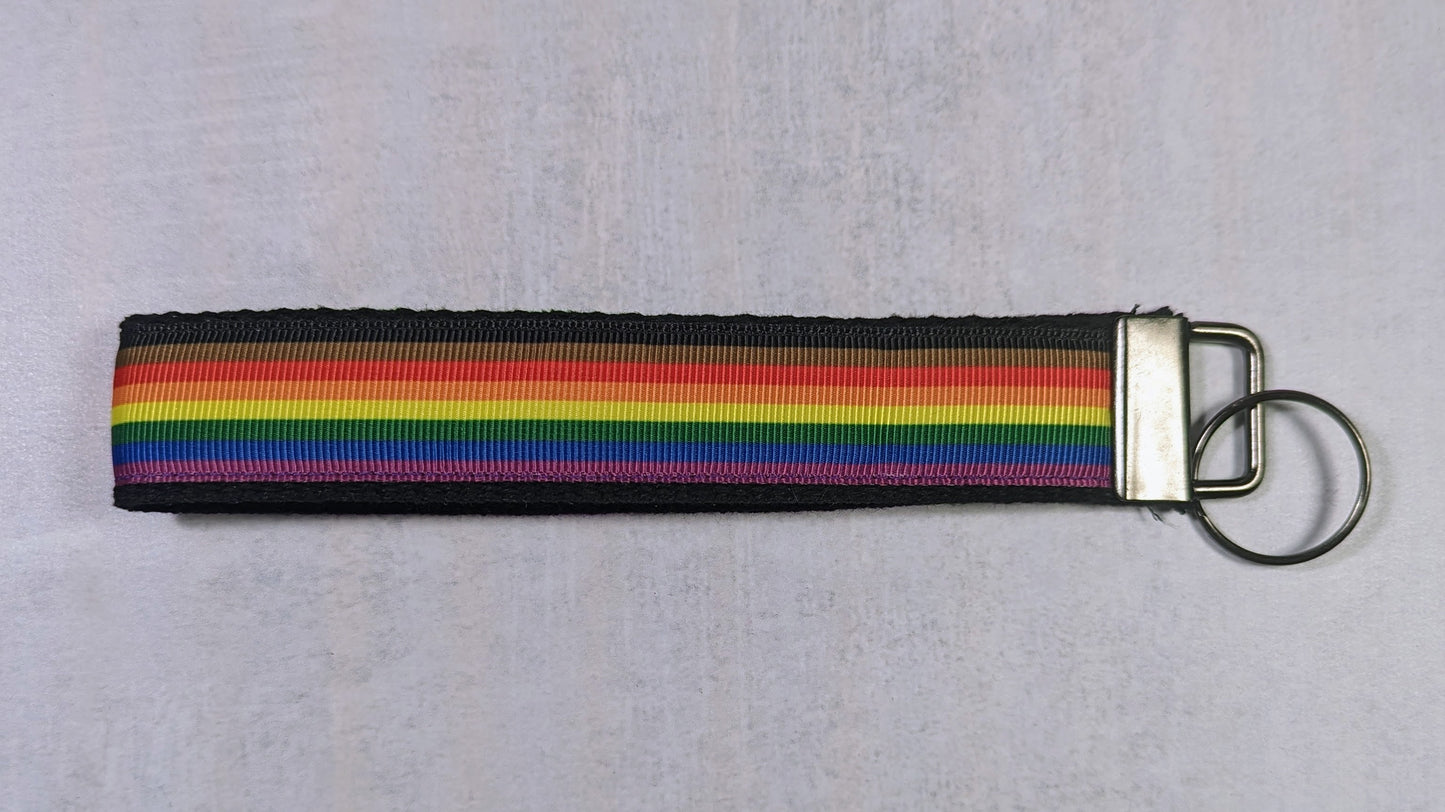 Philadelphia Pride flag key fob
