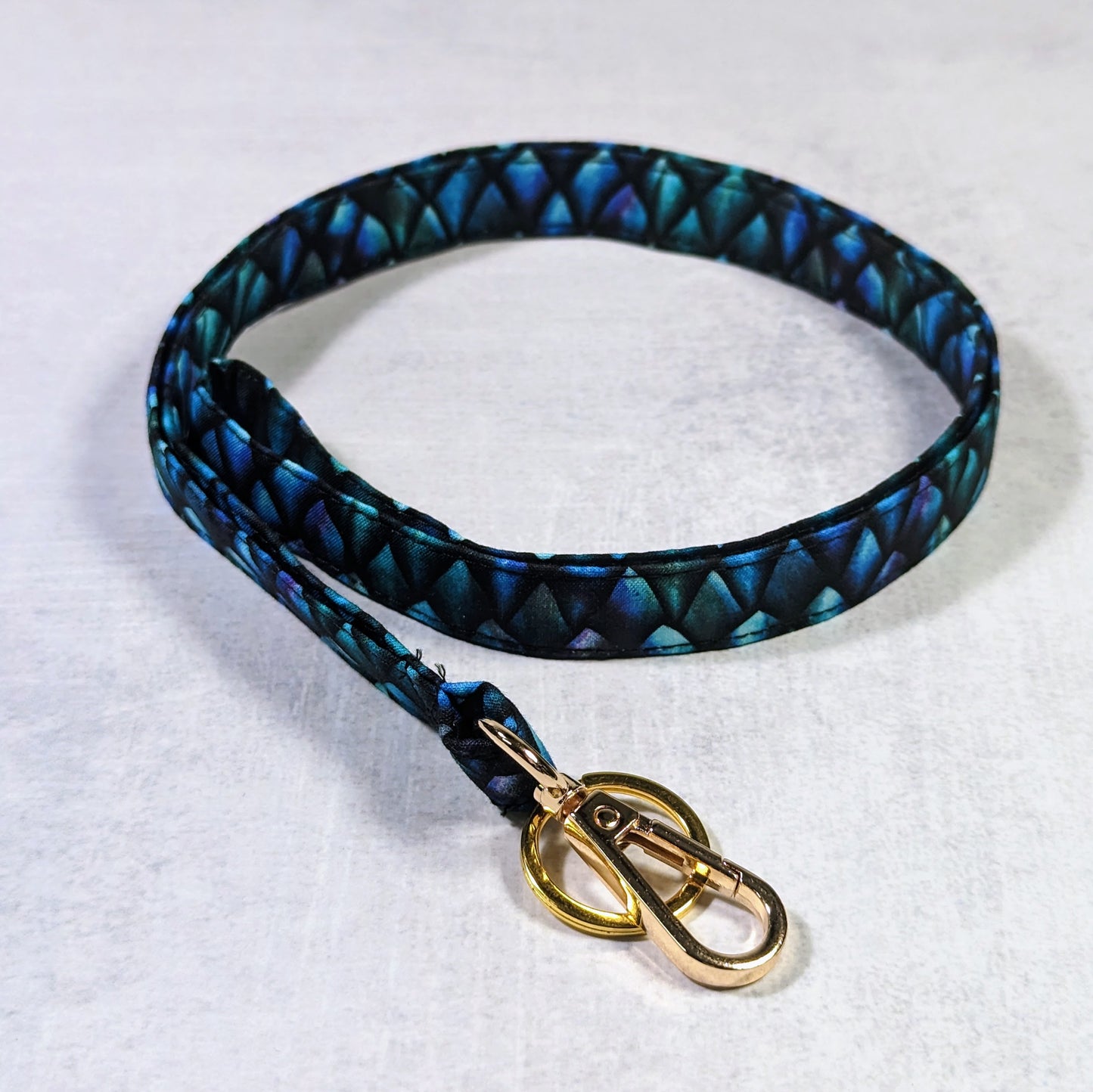 Blue Dragonscale Sempre Lanyard