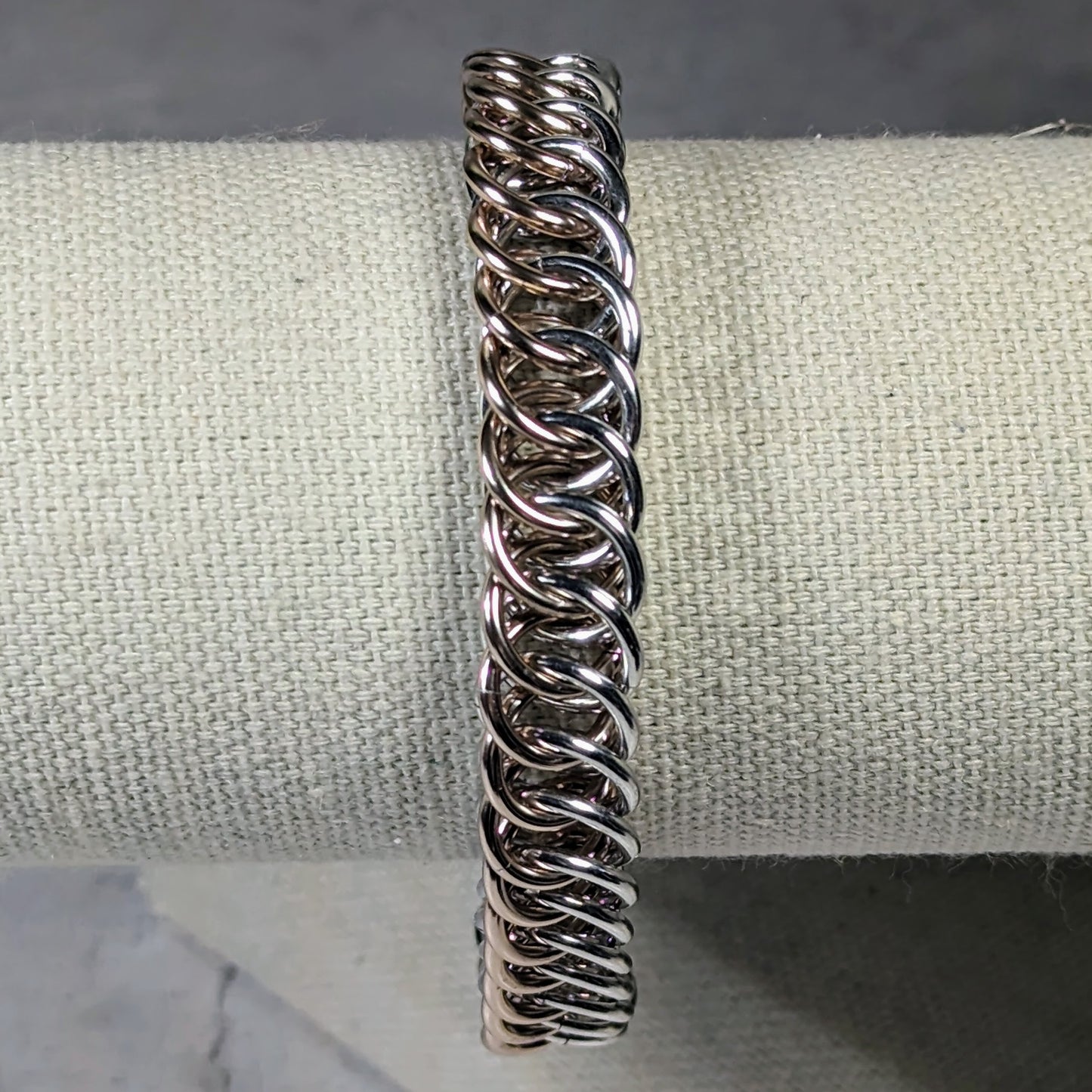 Rose gold variations chainmaille bracelet