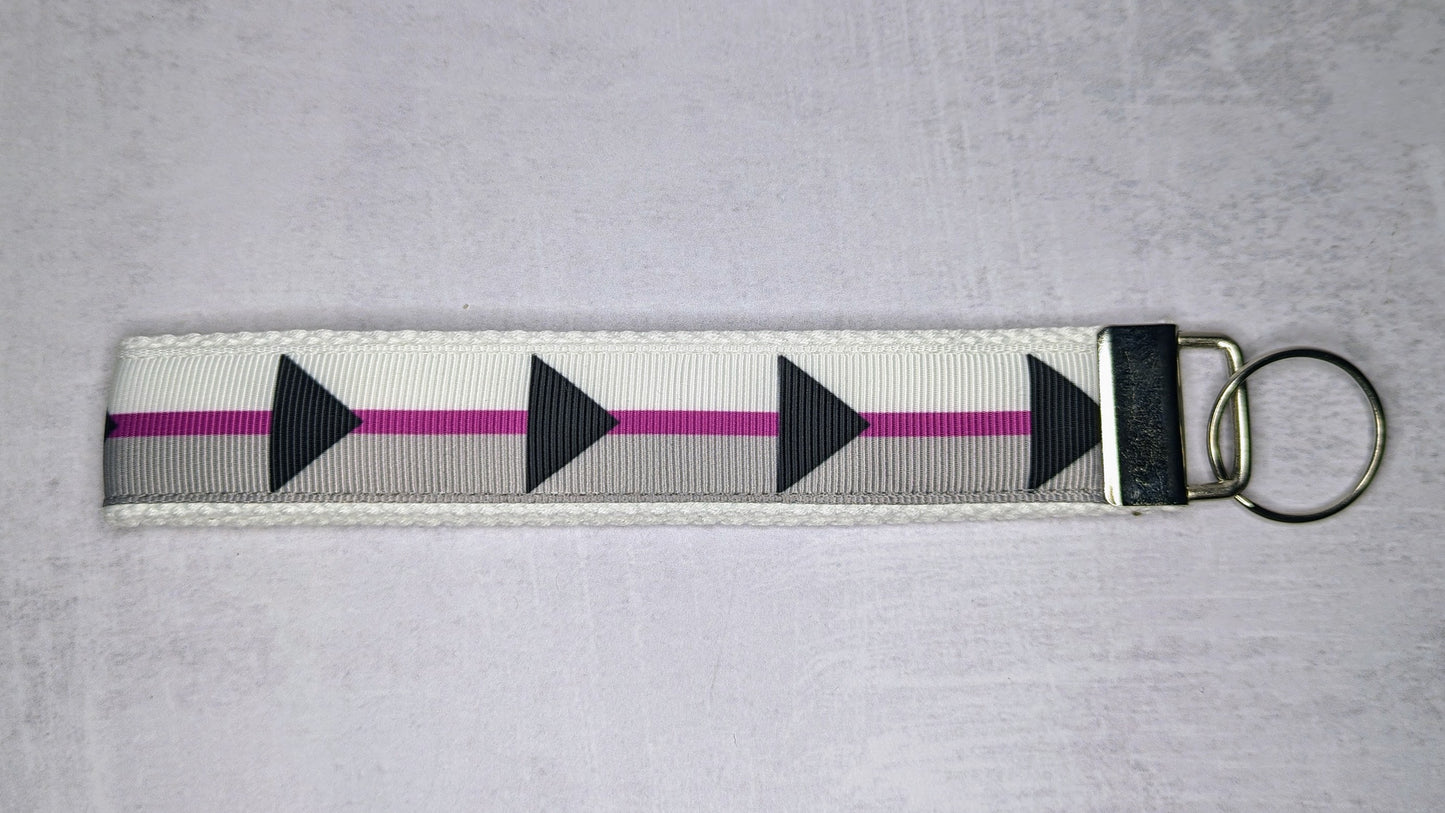 Demisexual Pride flag key fob