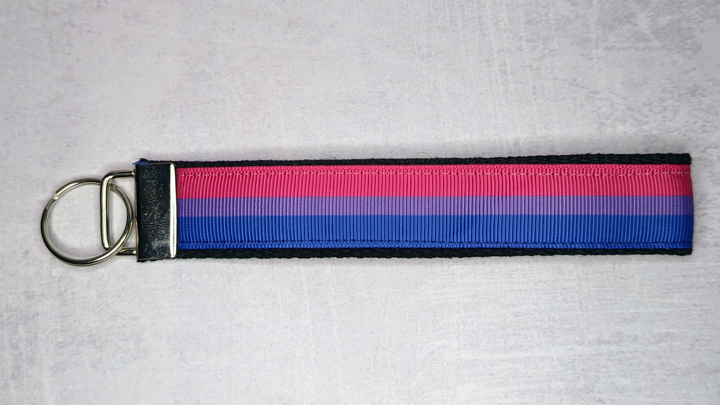 Bisexual Pride flag key fob
