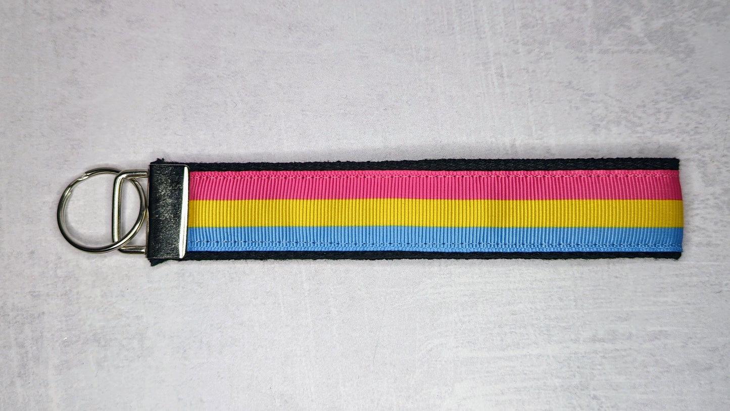 Pansexual Pride flag key fob