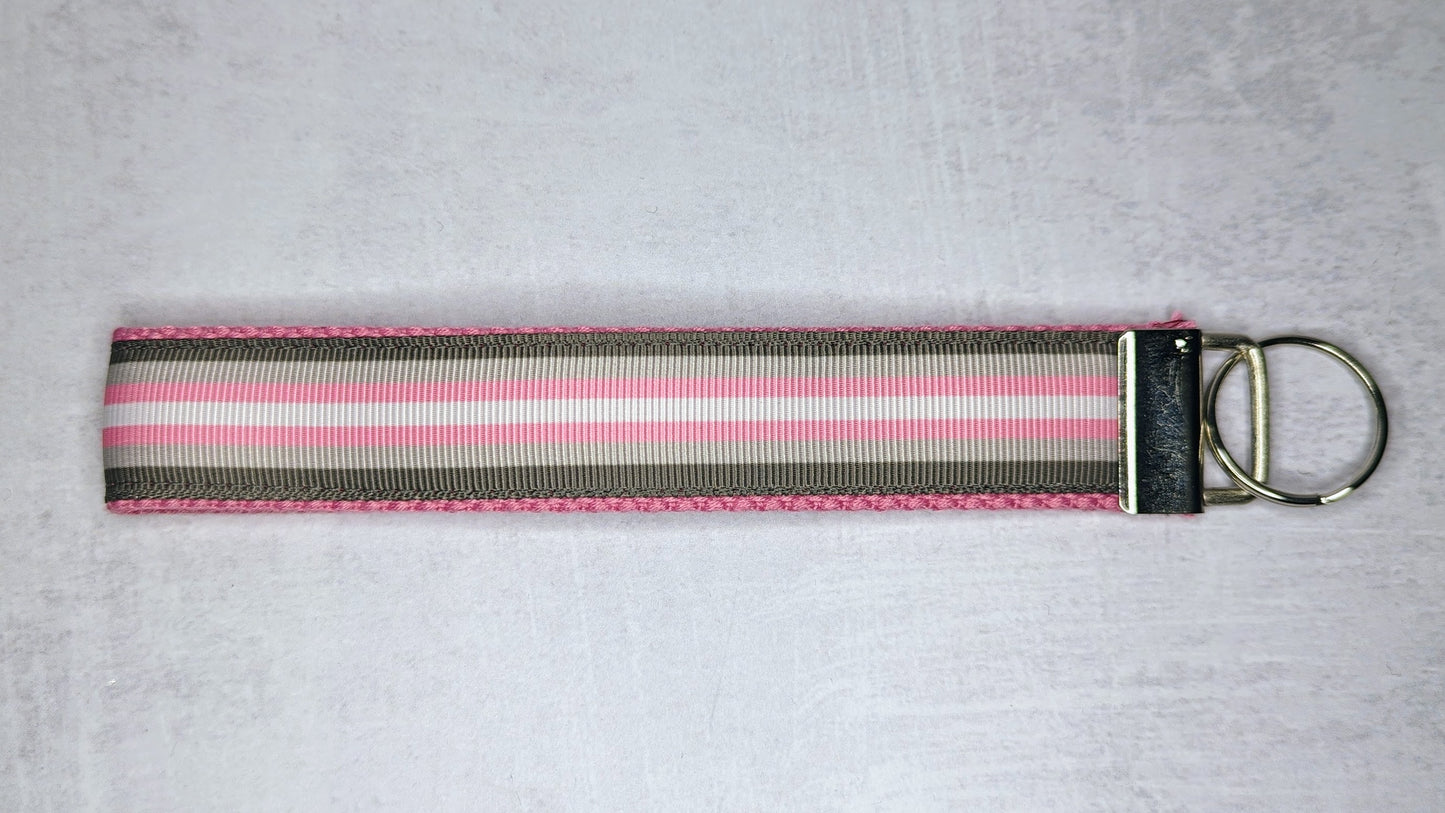 Demigirl pride flag key fob