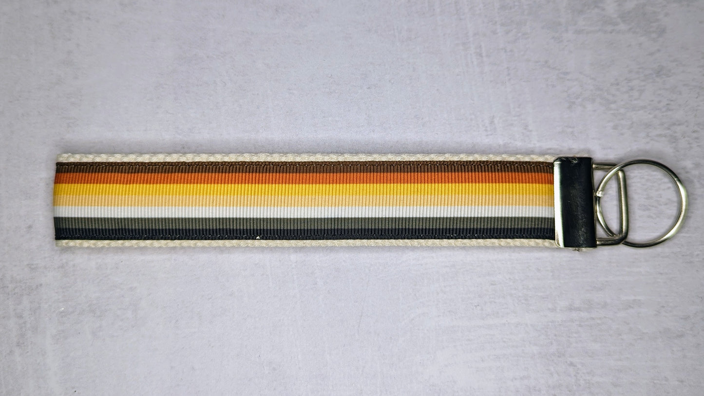 Bear Pride flag key fob