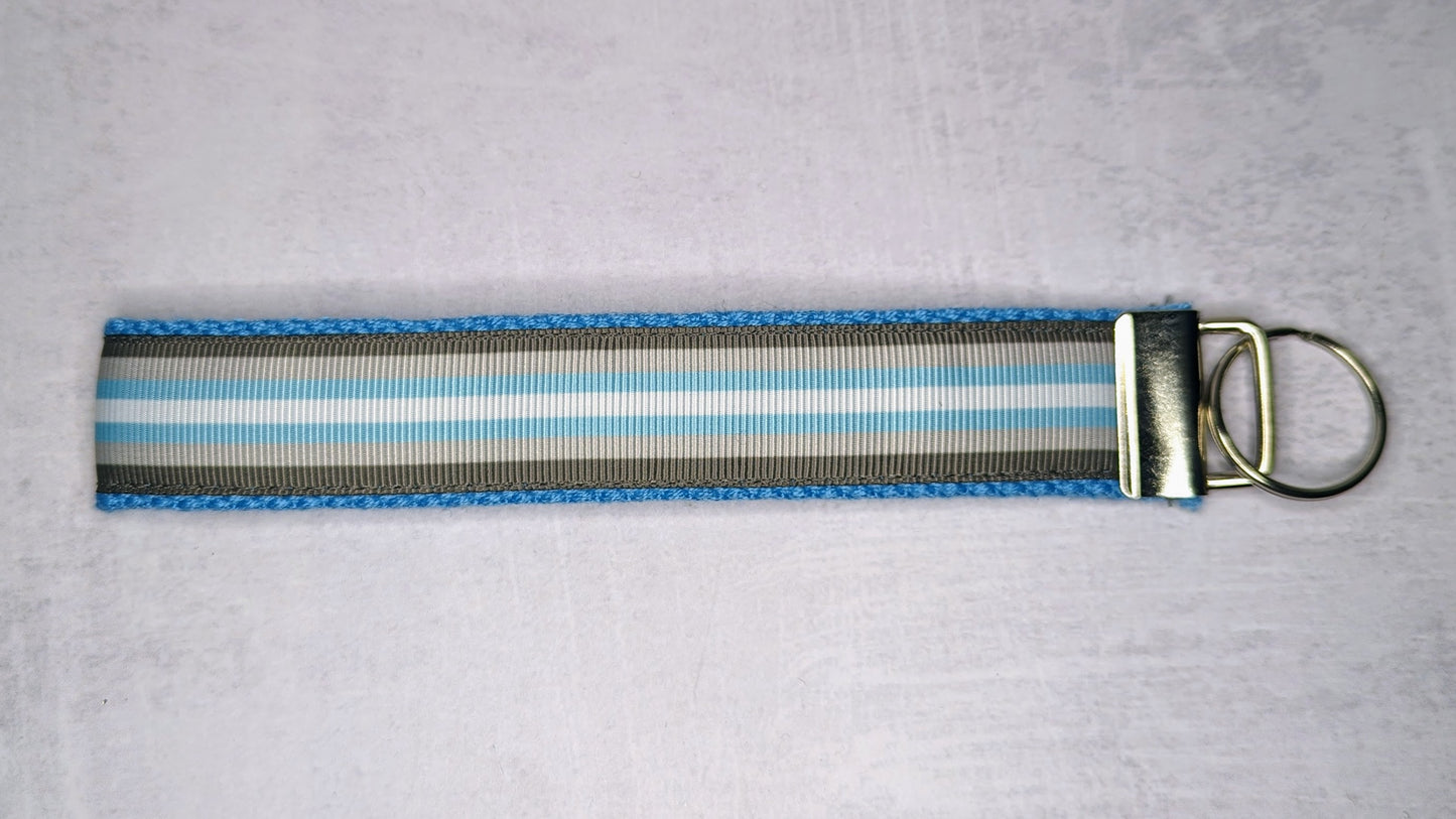 Demiboy Pride flag key fob