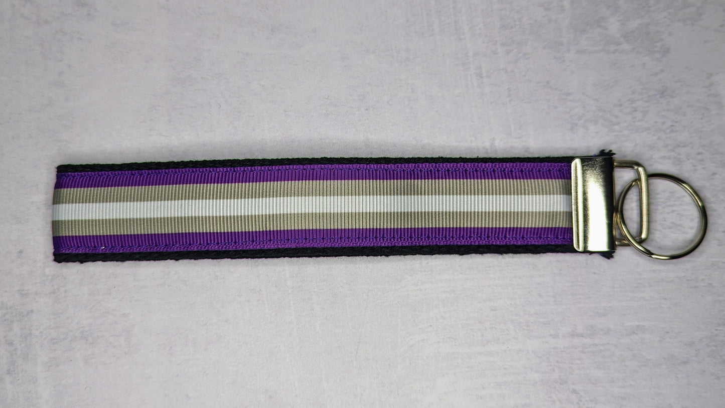 Graysexual Pride flag key fob