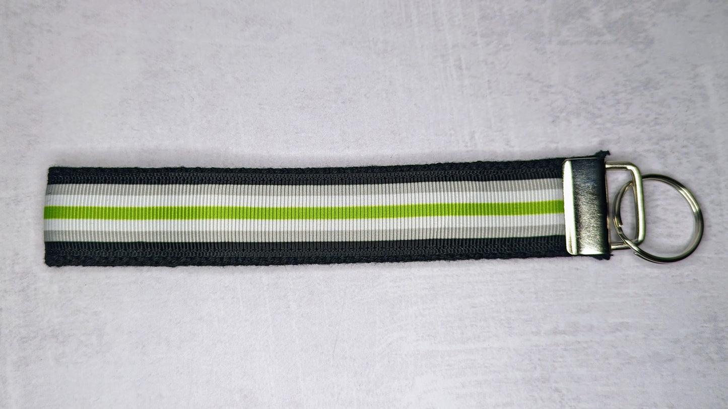 Agender Pride flag key fob