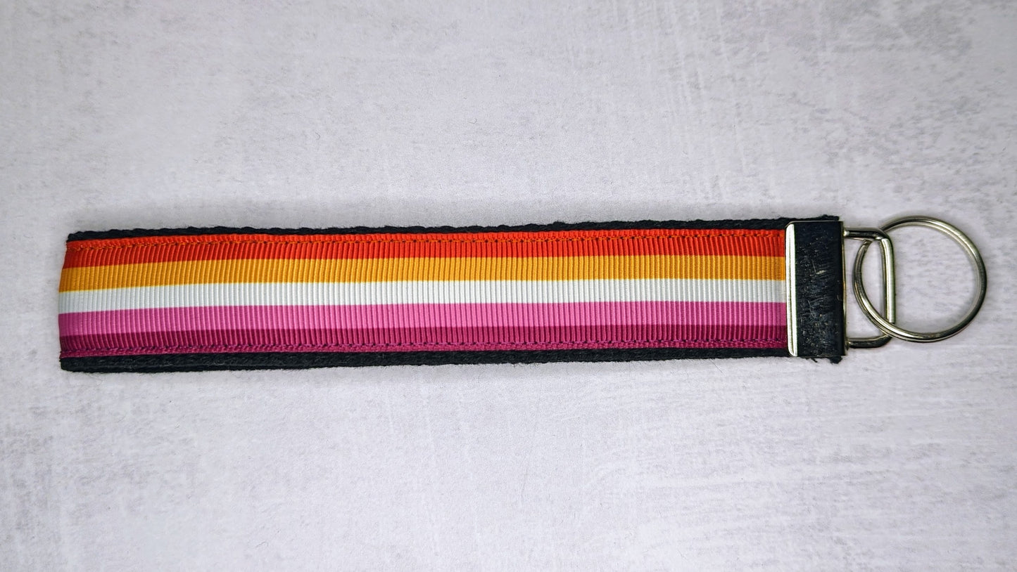 Lesbian Pride flag key fob