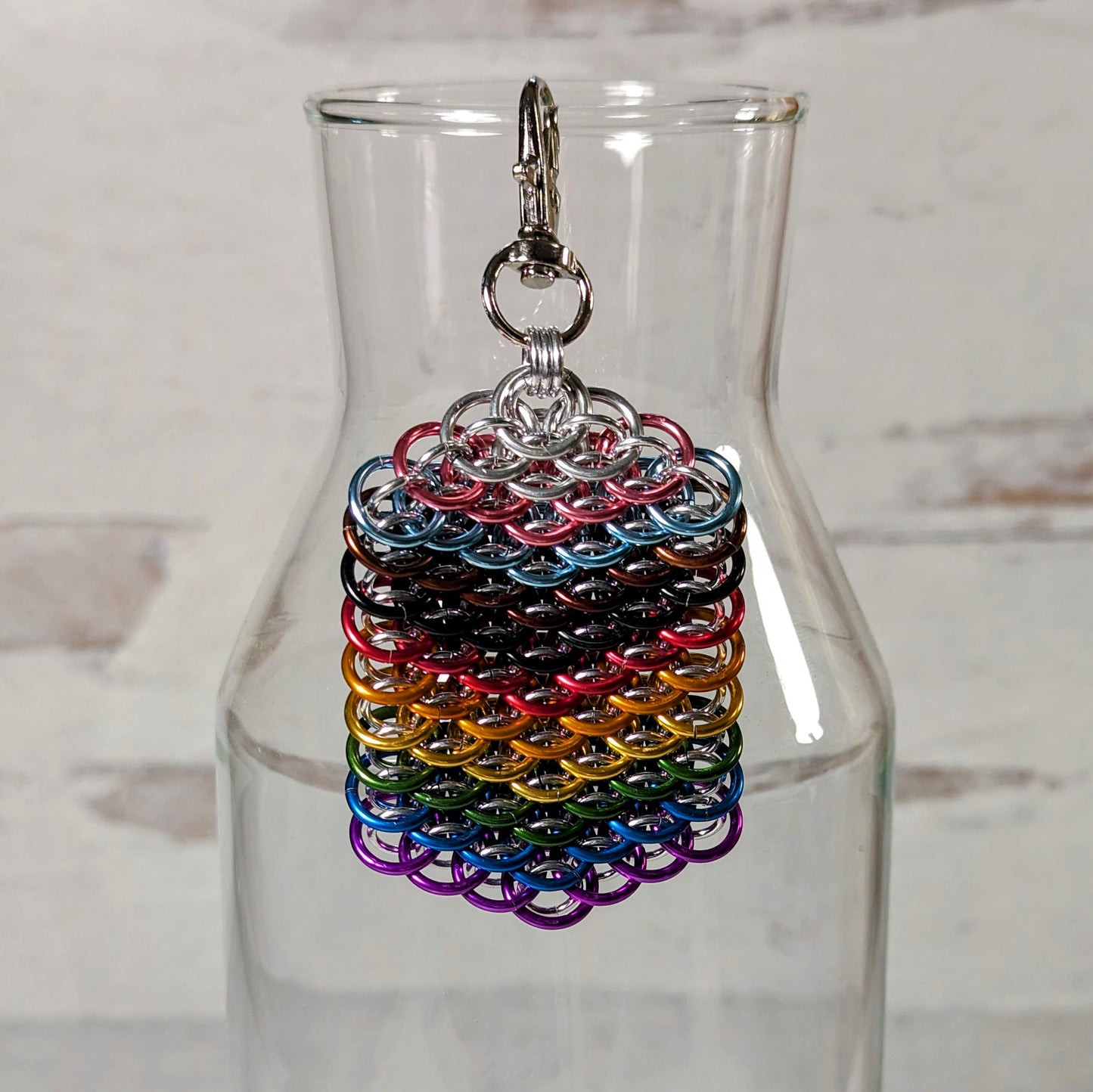 Progress Pride Dragonscale Key Fob