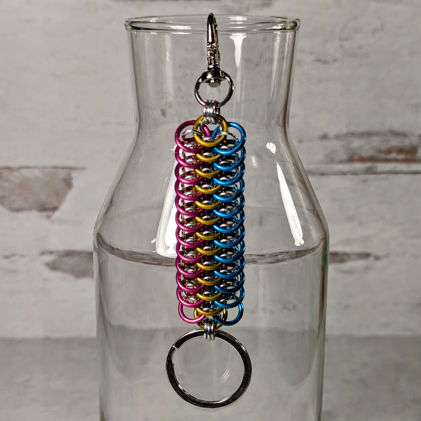 Pansexual Pride Dragonscale Key Fob