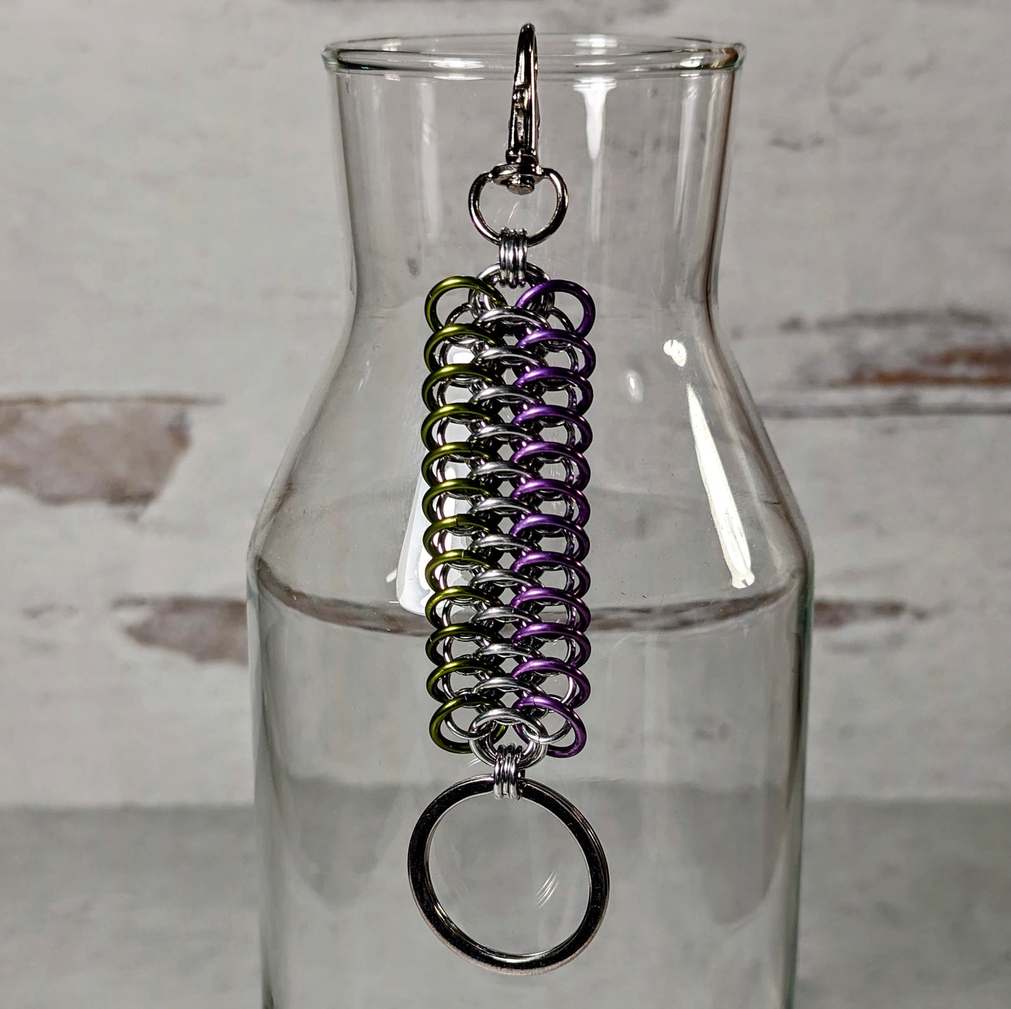 Genderqueer Pride Dragonscale Key Fob