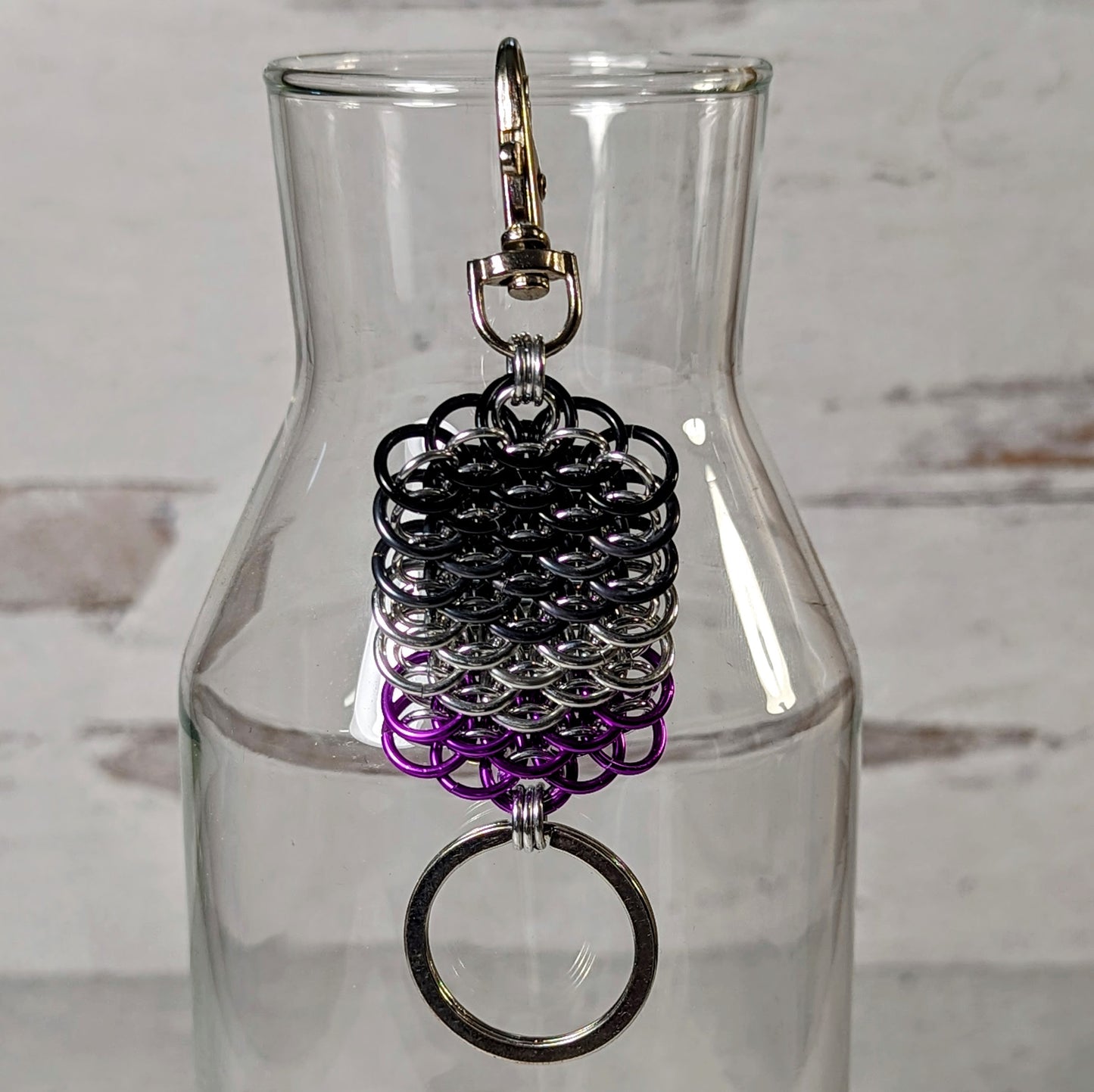 Asexual Pride Dragonscale Key Fob