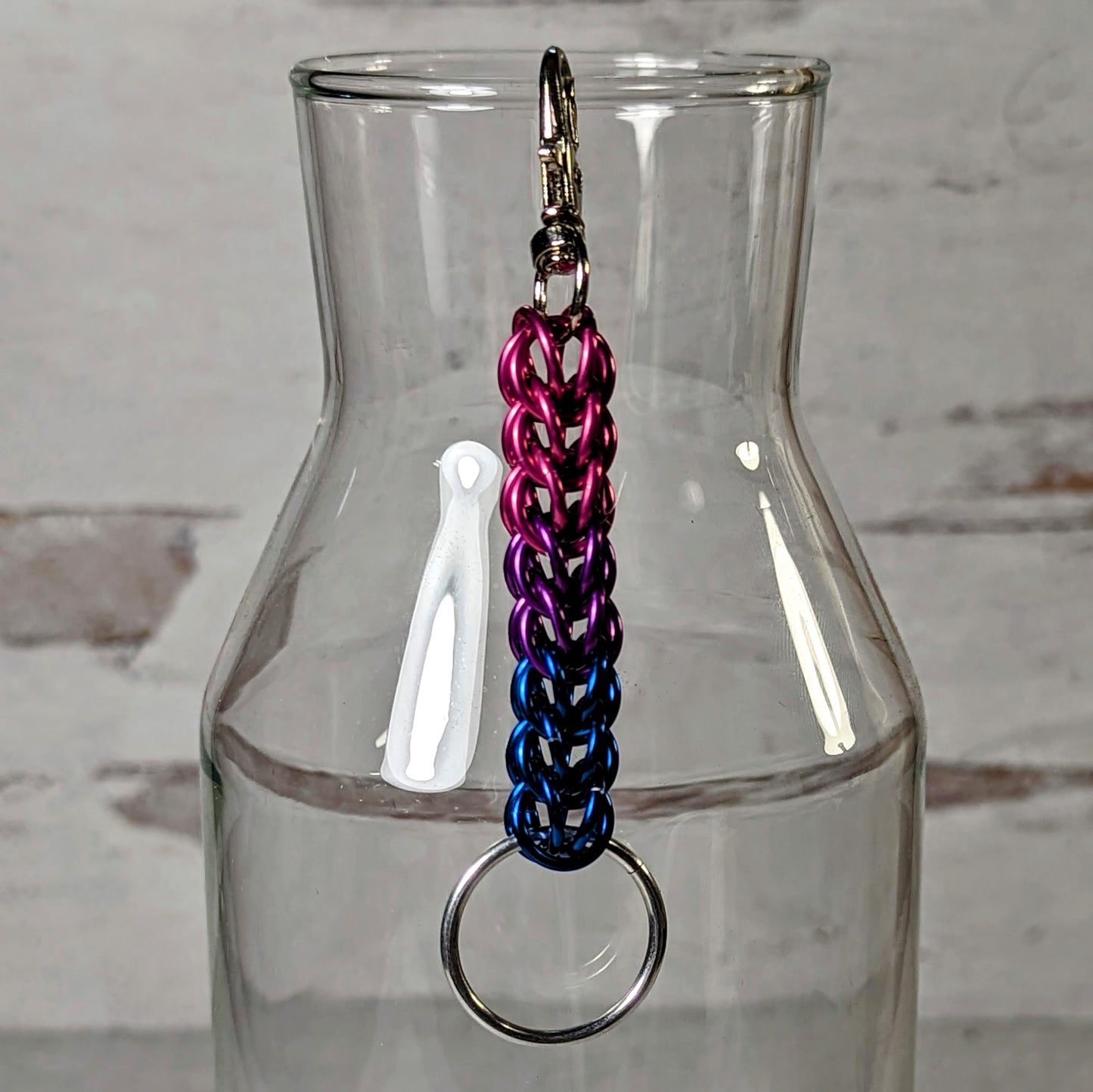Bisexual Pride Persian Weave Keyfob