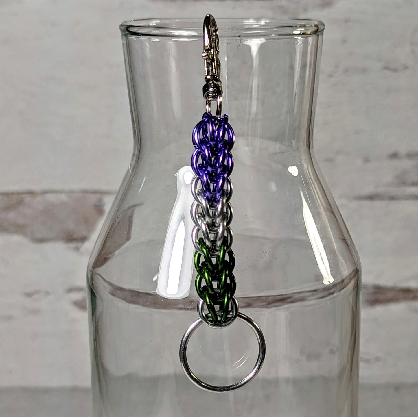 Genderqueer Persian Weave Keyfob