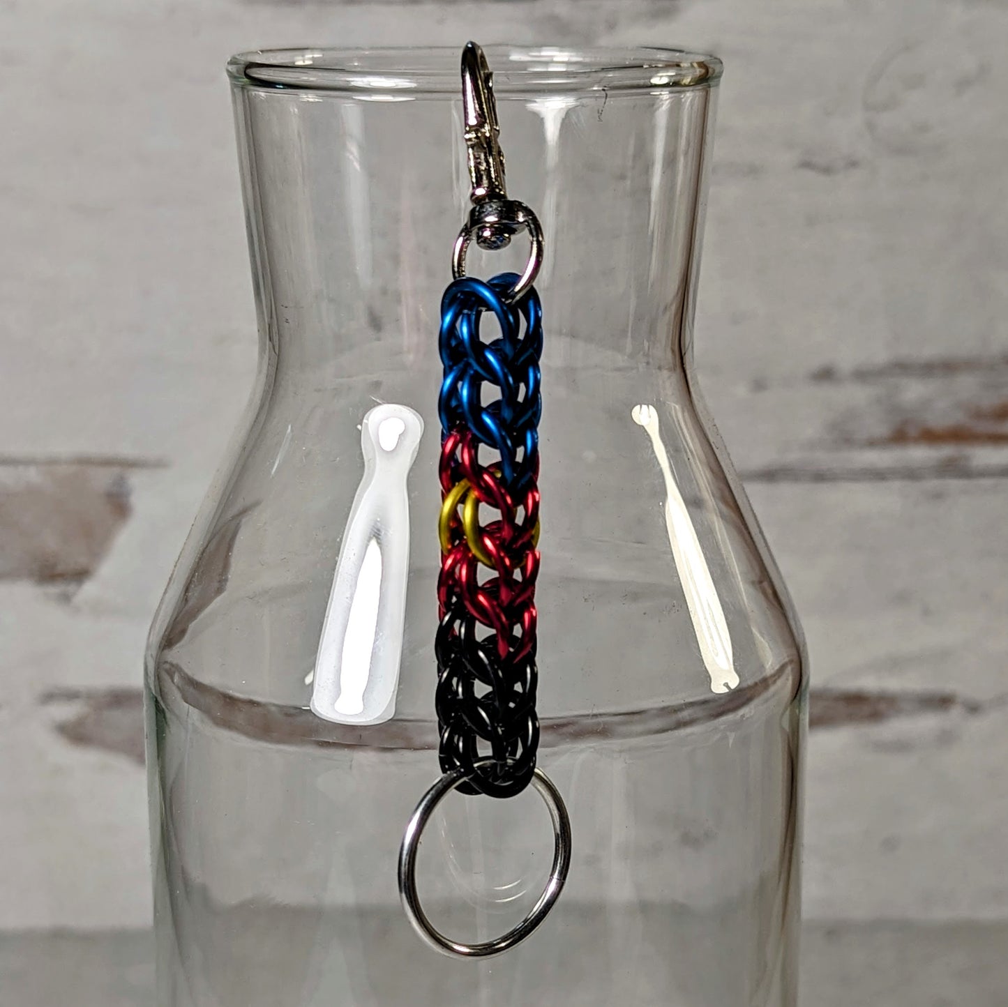 Polyamory Pride Persian Weave Keyfob