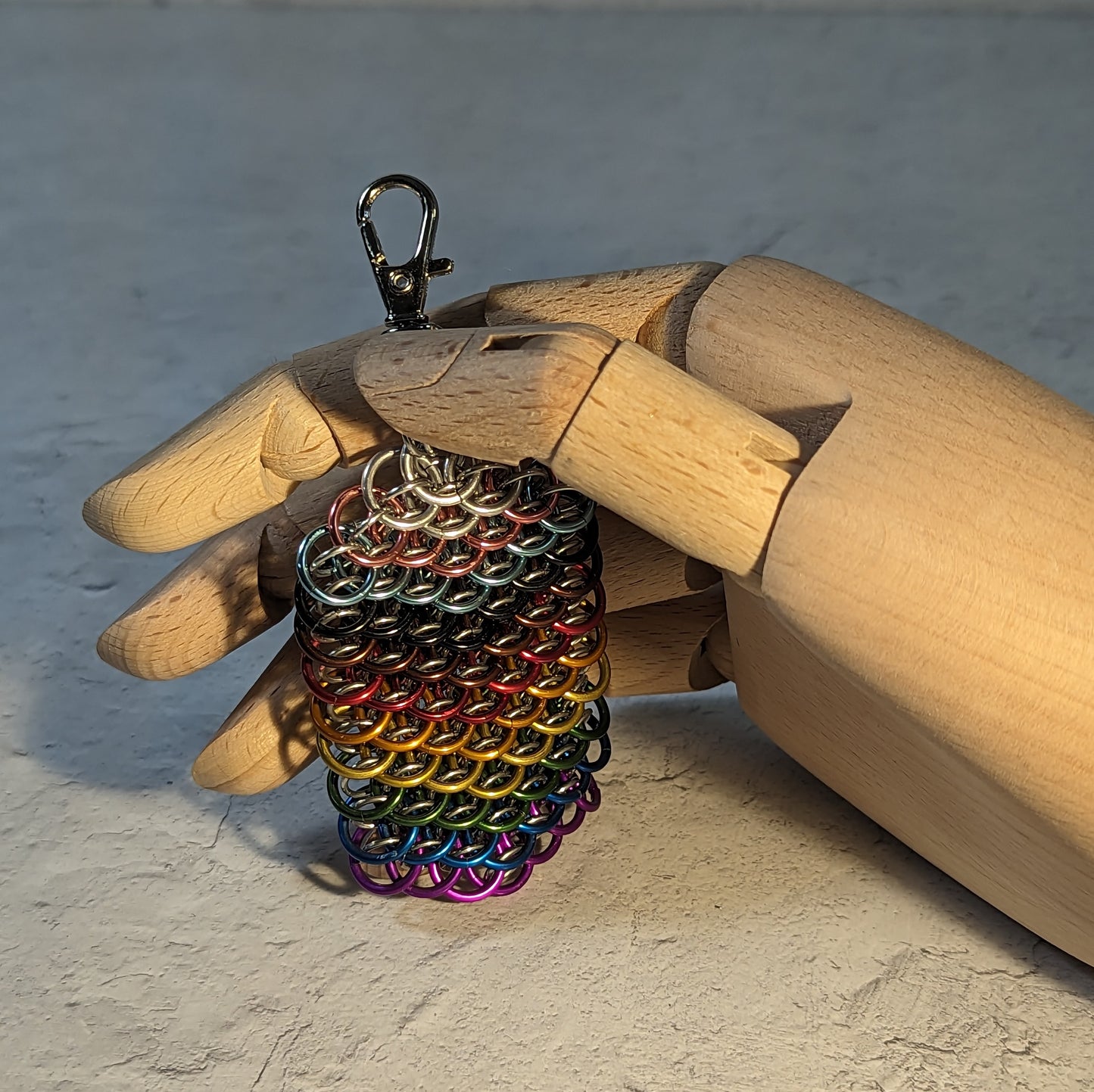 Progress Pride Dragonscale Key Fob