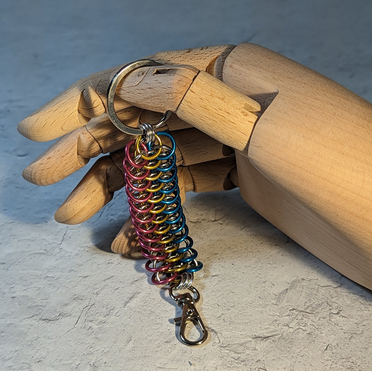 Pansexual Pride Dragonscale Key Fob