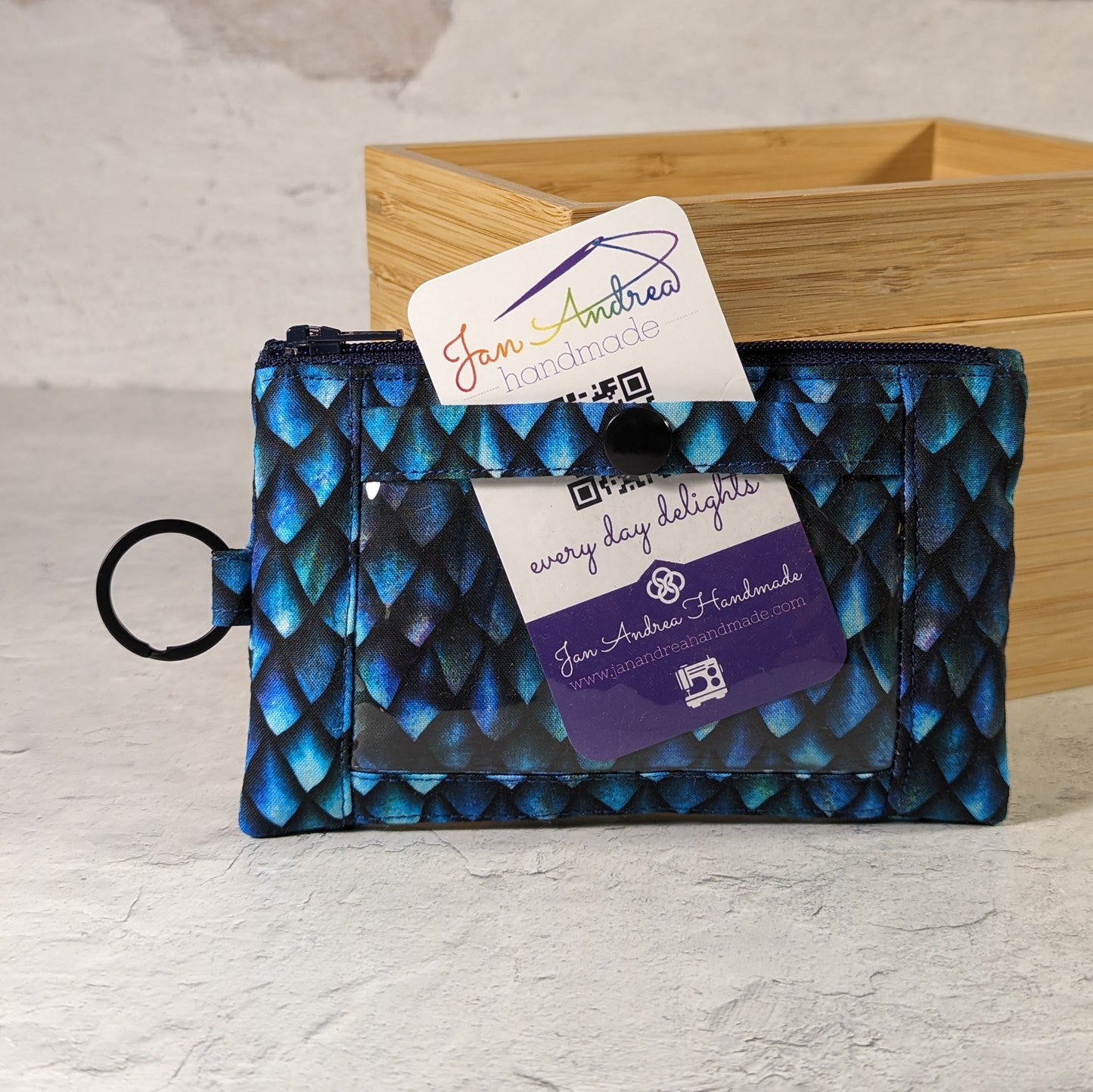 Blue Dragonscale Piccolo ID Wallet