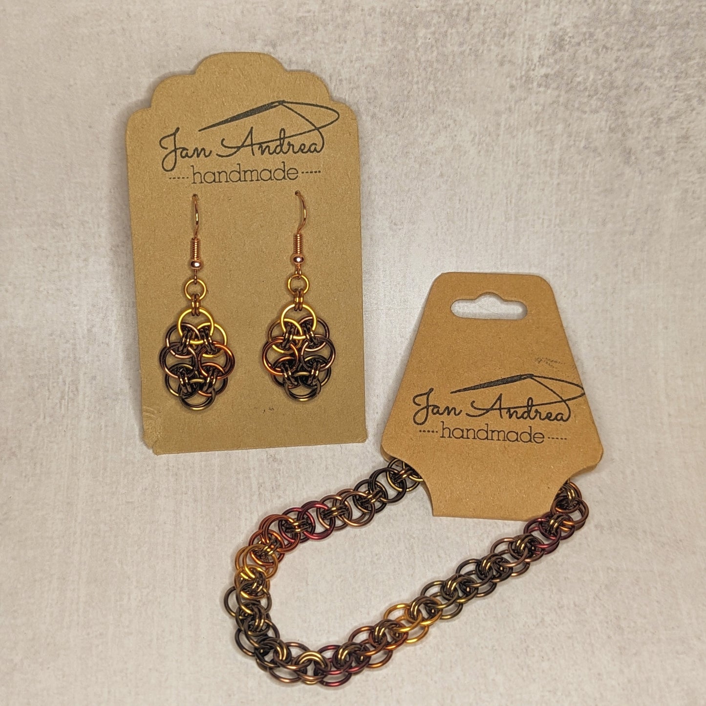 Bracelet/Earring Set: Autumn Leaves