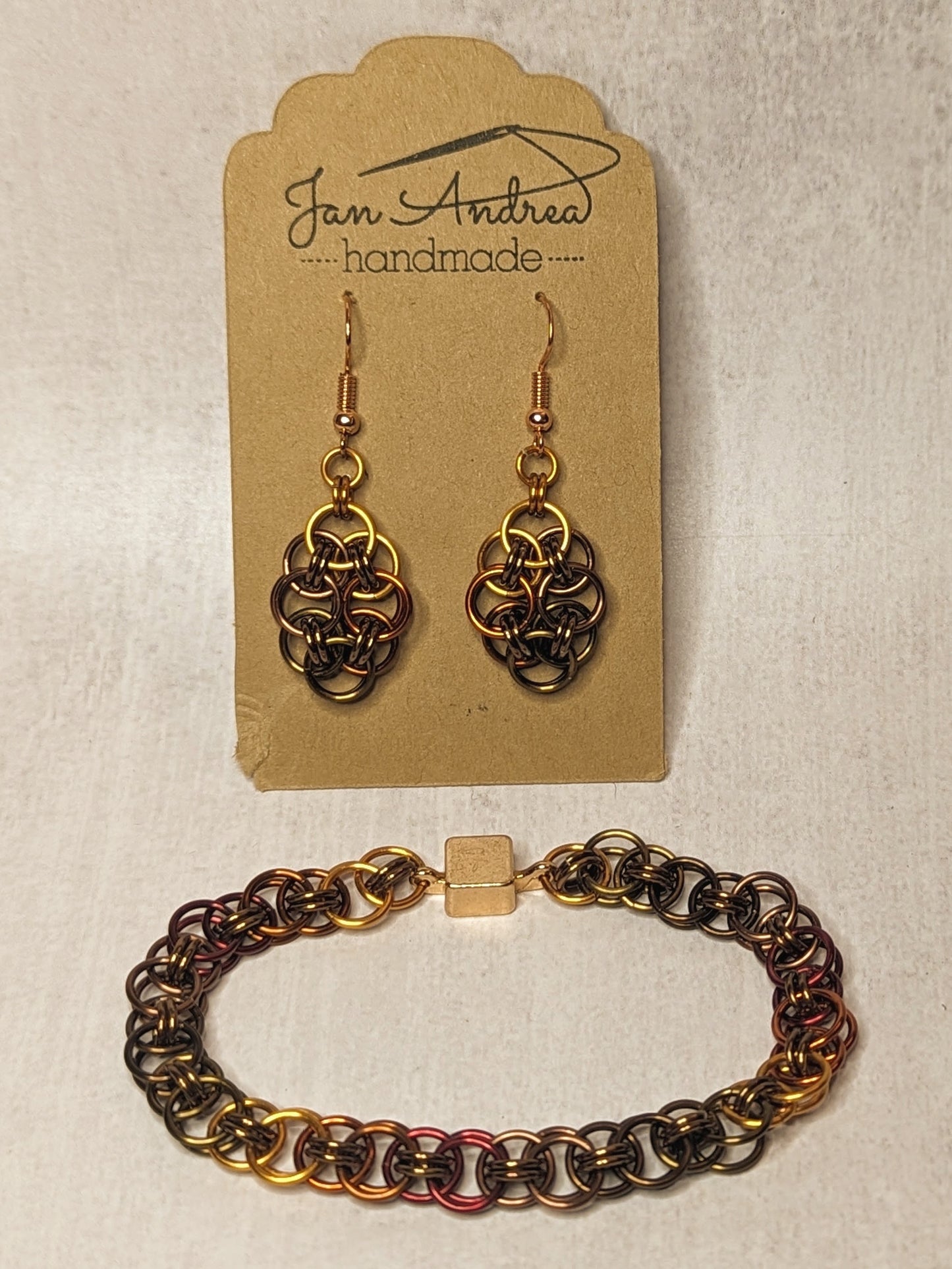 Bracelet/Earring Set: Autumn Leaves