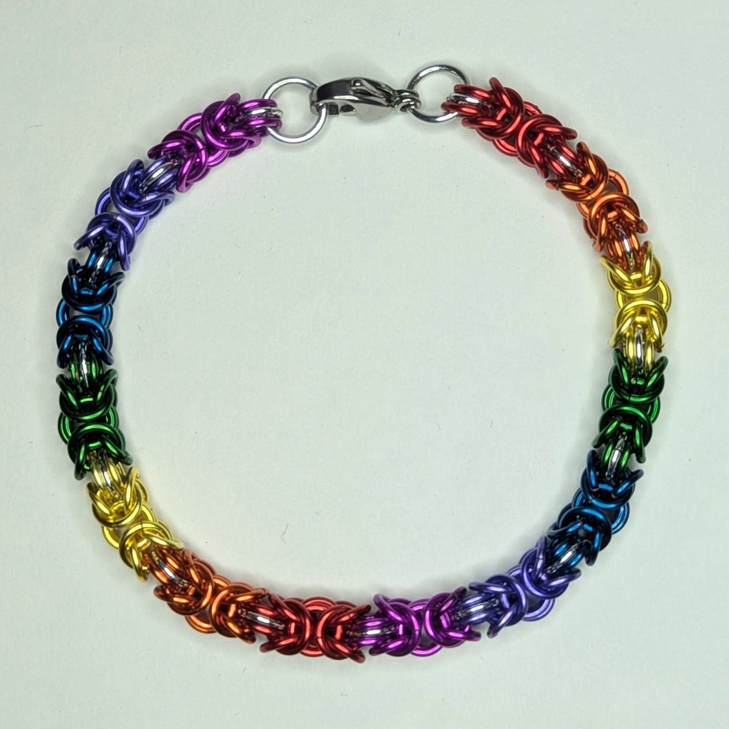 Rainbow Byzantine Bracelet