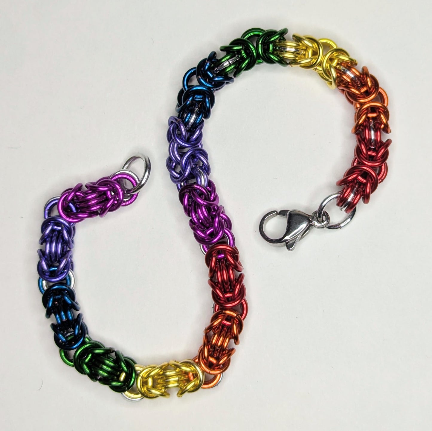 Rainbow Byzantine Bracelet
