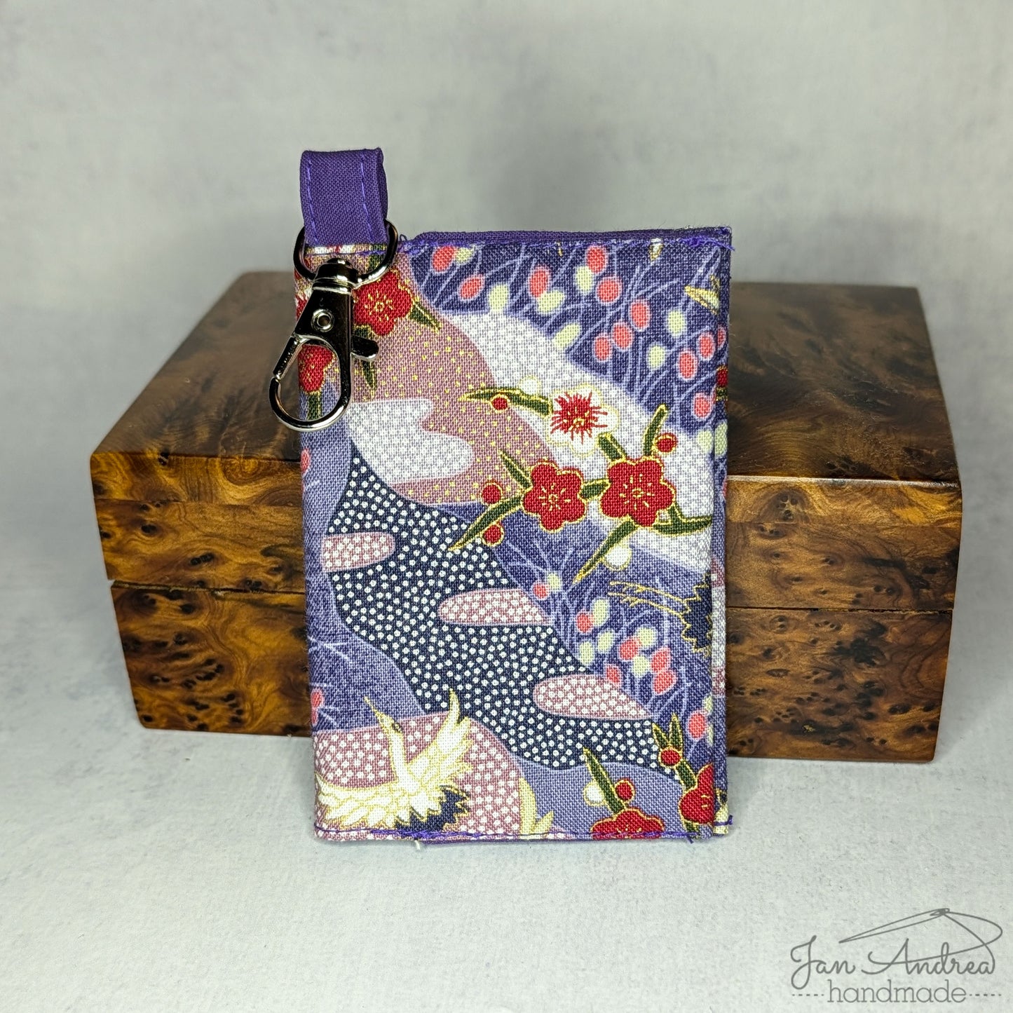 Purple Cranes Breve Card Wallet