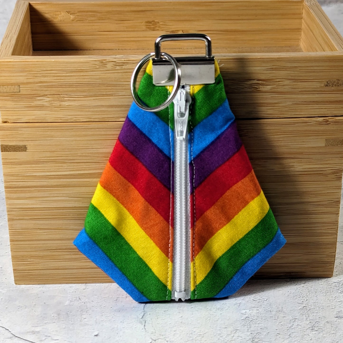 Rainbow Key Fob Zipper Pouch