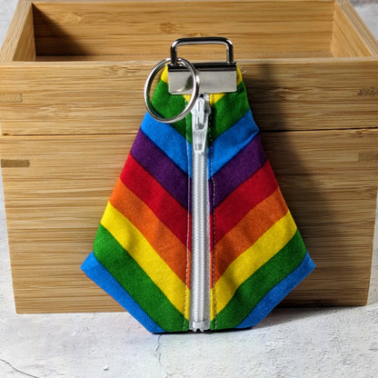 Rainbow Key Fob Zipper Pouch