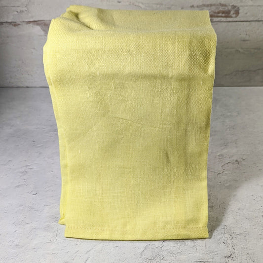 Citron yellow 100% linen kitchen towel