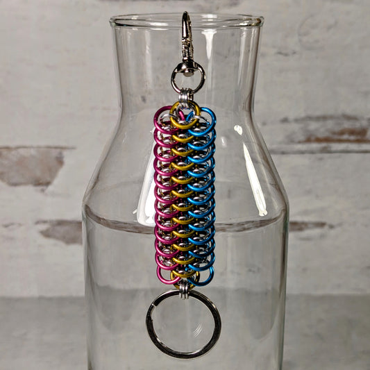 Pansexual Pride Dragonscale Key Fob