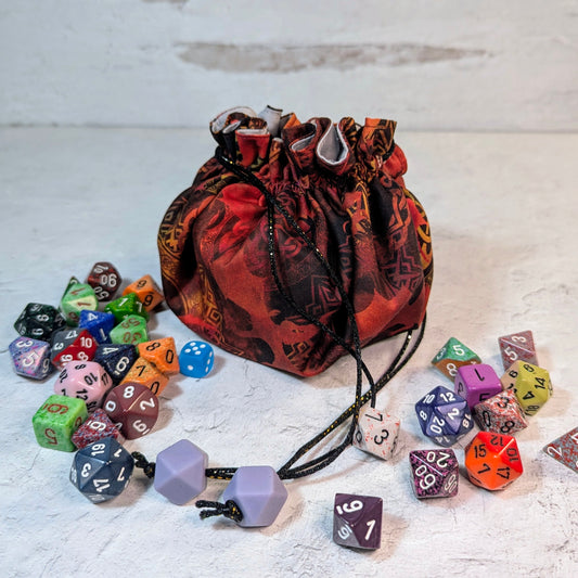 Red Dragons Minuet Dice and Ditty Bag