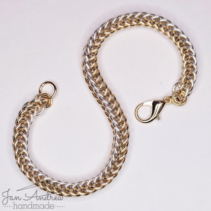 Bracelet unclasped and in an S-shape