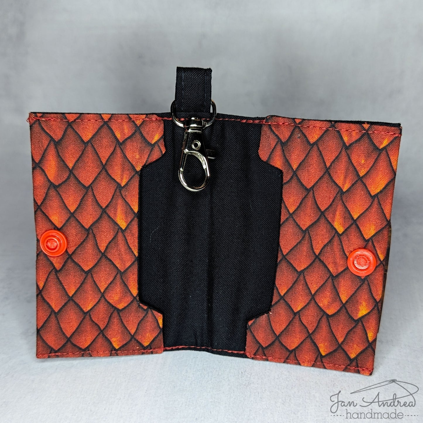 Red Dragonscale Breve Card Wallet