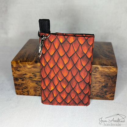 Red Dragonscale Breve Card Wallet
