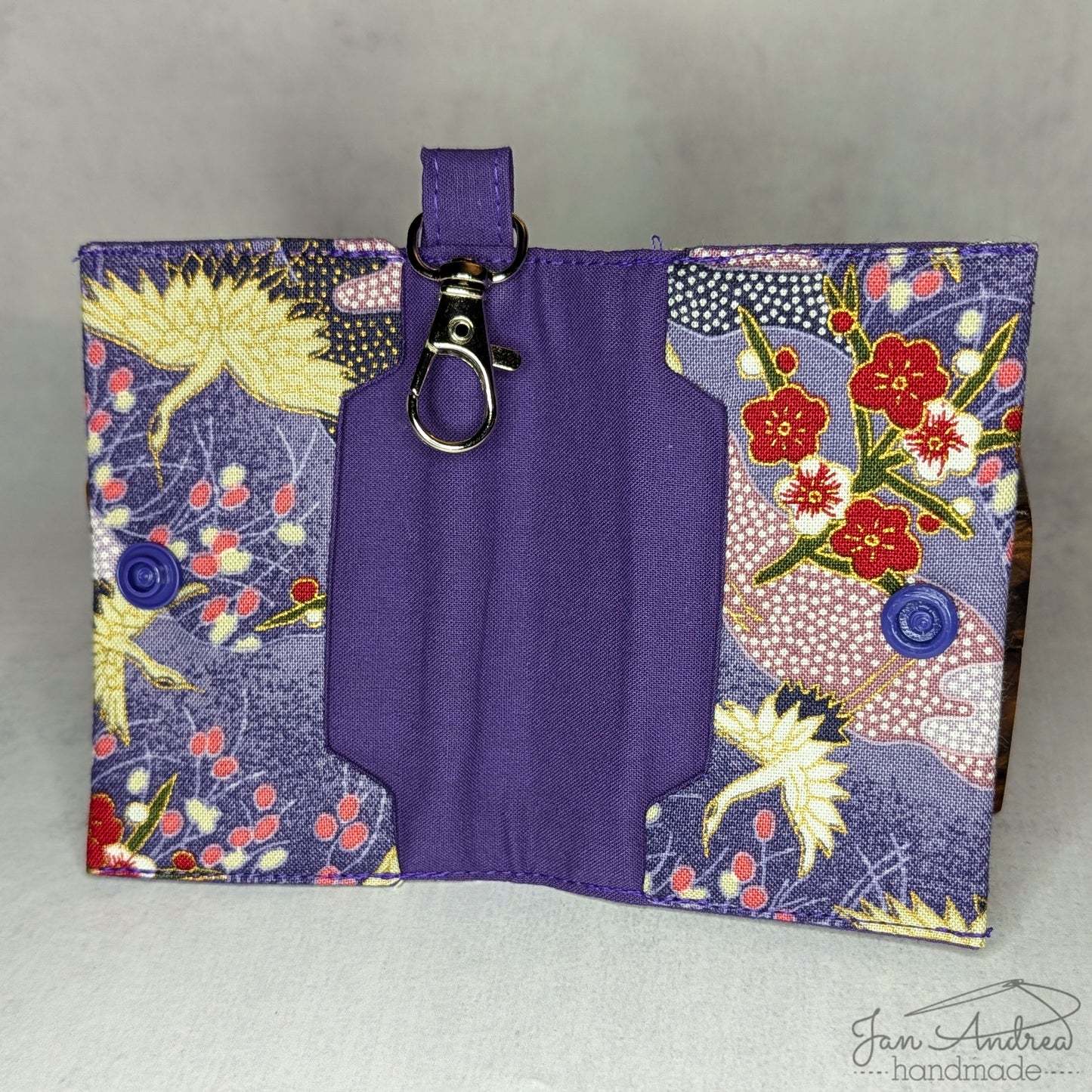 Purple Cranes Breve Card Wallet
