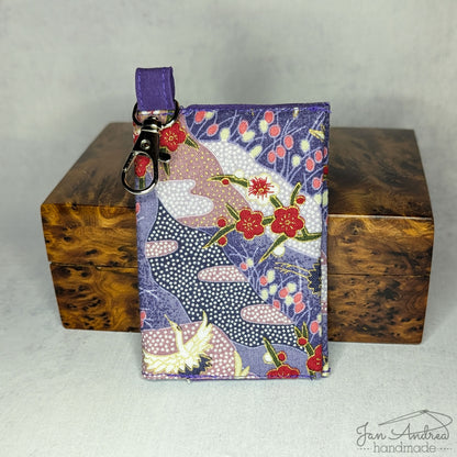 Purple Cranes Breve Card Wallet