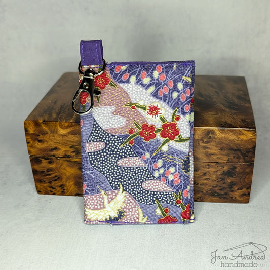 Purple Cranes Breve Card Wallet